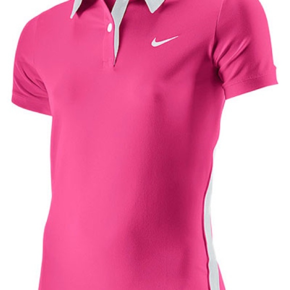 3 x $30 Nike Pink Polo Shirt with White Accents